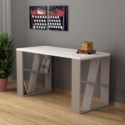 שולחן כתיבה Honey Working table מוקה/לבן מסדרת Decoline