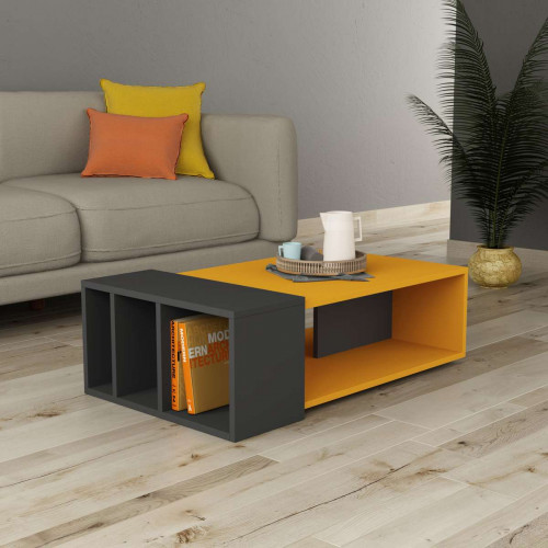 שולחן סלון Anita צהוב/אפור מסדרת Decoline