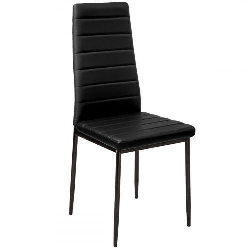 רביעיית כסאות דגם EVORA דמוי עור שחור X4