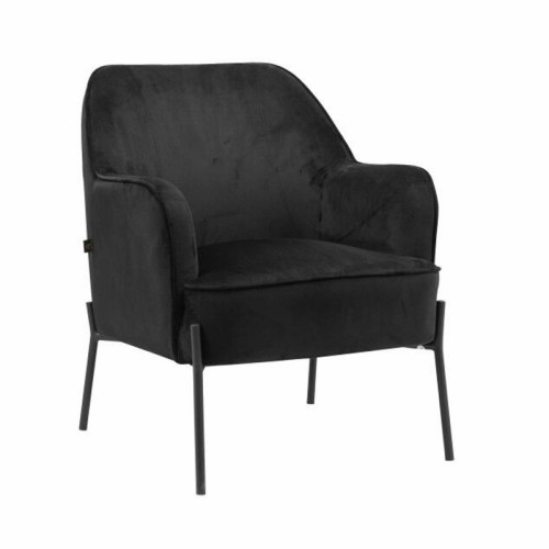 כורסא מעוצבת ונוחה עם רגלי ברזל דגם יורק צבע שחור