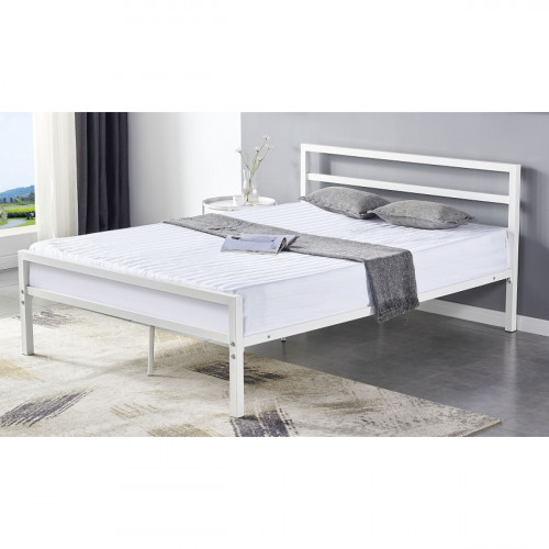 מיטה זוגית למזרן 160x200 ממתכת דגם Ralf לבן