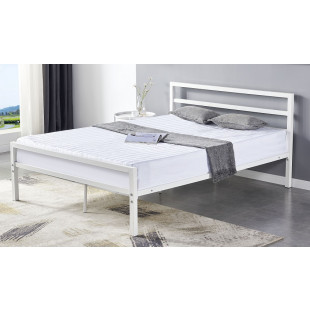 מיטה זוגית למזרן 140x190 ממתכת דגם Ralf לבן